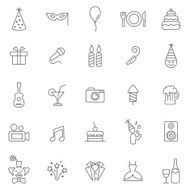 Party line icons set Vector