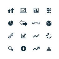 big data database icons set N2