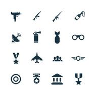 set of army icons