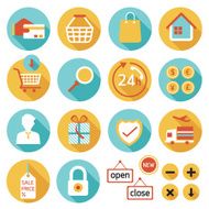 E Commerce Online Shop Shopping Icons Set