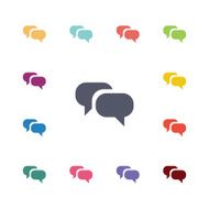 conversation flat icons set