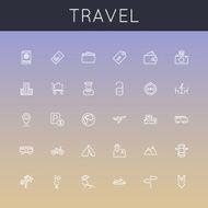 Vector Travel Line Icons