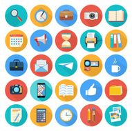 Business office and marketing items icons N6