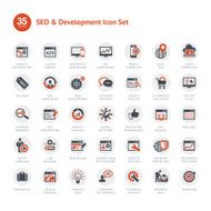 Set of SEO and Development icons N2