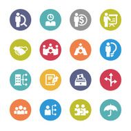 human resource Business and Management Icons - Circle Series