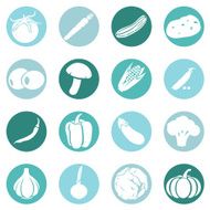 Vector Set of Vegetables Icons