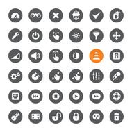 Tools Settings and Control Panel vector icons