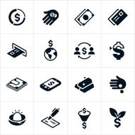 US Money and Currency Icons