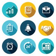 office business flat icons set N2