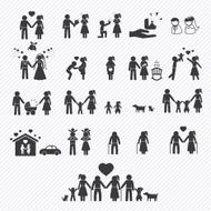 family icons set illustration eps10 N2