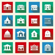 Government buildings icons N2