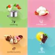 Food concept vector set