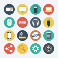 Computer icon set Vector illustration