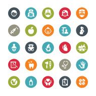 Healthcare and Medicine related vector icons Ringico series N2