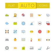 Vector Flat Auto Icons