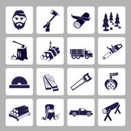 Lumberjack icon set