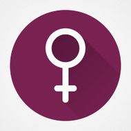 Female gender symbol Flat design