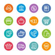 Shopping Icons - Circle Line Series