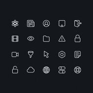 Outline vector icons for web and mobile N5