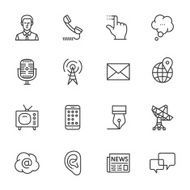 Communication Thin Line icons