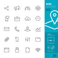 Base UX related vector icons - PRO pack N2