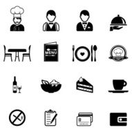 Restaurant icons set N3