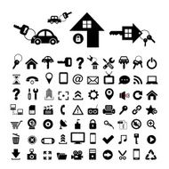 home key and car symbol