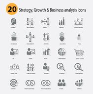 Strategy Growth &amp; Business analysis Icons