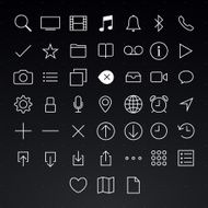 80 Thin Icons Set