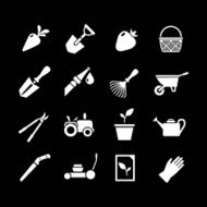 Set icons of garden