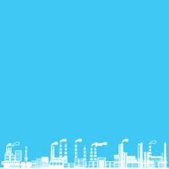 industry on blue background