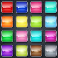 Square colorful buttons