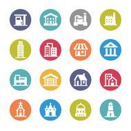 Buildings Icons - Circle Series