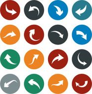 Flat arrow icons
