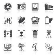 Photography icons black