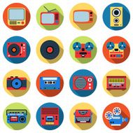 Retro electronic icons