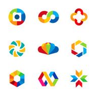 Color capture imagination limitless education share community logo icon set N2
