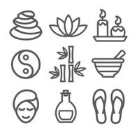 Spa line icons