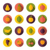 Set of fruits icons