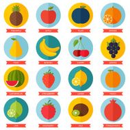 Fruit icons set