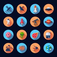 Space Icons Flat N2