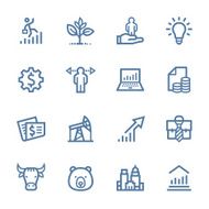Investing and Finance Line icons