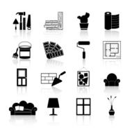Interior Design Icons Black