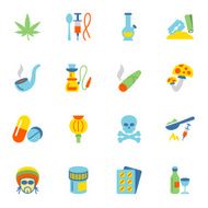 Drugs Icons Flat N2