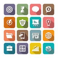Flat icons set for Web and Mobile Applications N3