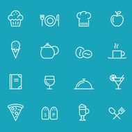 Icon set restaurant N6