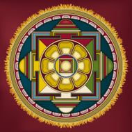 Buddhist Kalachakra Mandala (Tibetan style)
