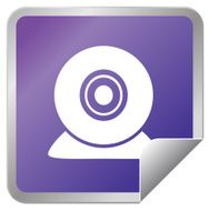 Webcam sticker vector icon