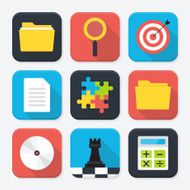 Office themed squared app icon set