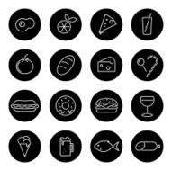 Food vector line icons set N2